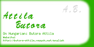 attila butora business card